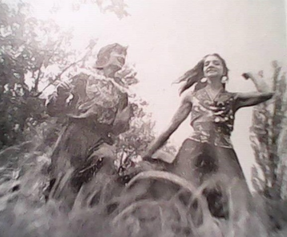 The illustration for ‘Pushkin and Bessarabian Gypsies’ topic entitled ‘Hello, a happy generation!’, taken from Tymchishyn, V. ‘Pushkin in Moldova’. Chisinau: Timpul, 1973: 36.